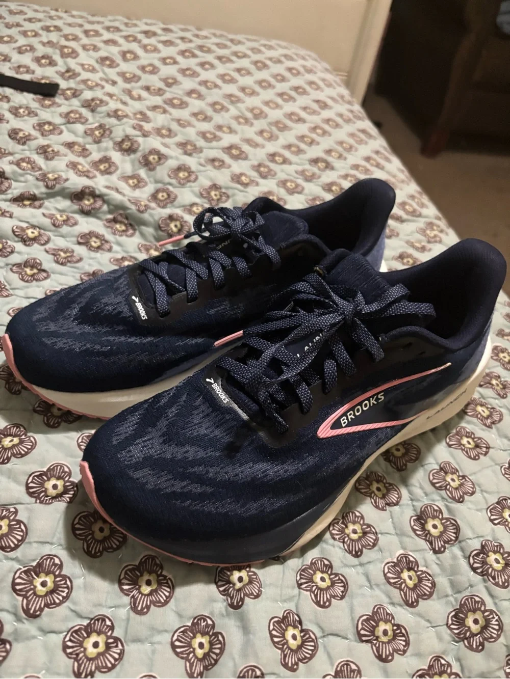 Brooks Women’s Athletic Shoes — Navy with Pink Highlights